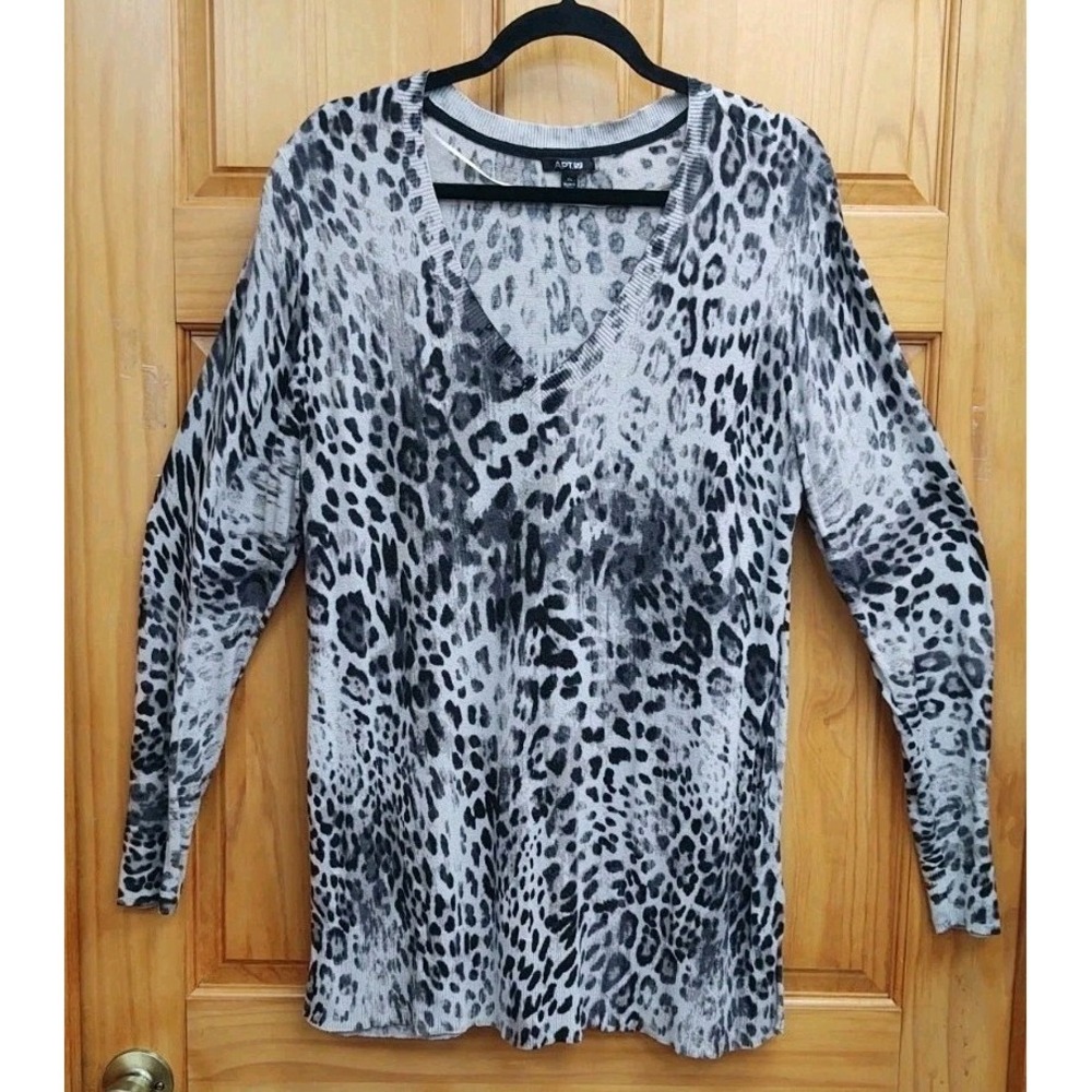 Apt. 9 Women's XL Tunic Fine Gauge Sweater Tunic Top Blouse Long Sleeves